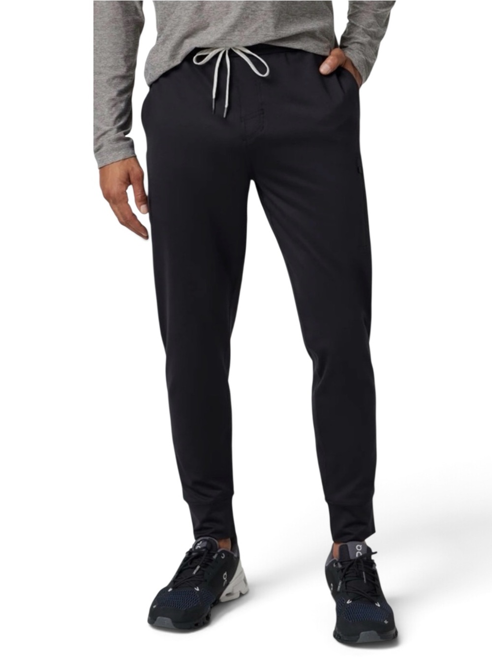 New Vuori Sunday Black Performance Joggers Mens Size Large NWOT